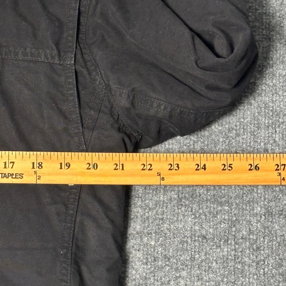 Burton‎ Durable Goods Mens S Black Hooded Parka Jacket Canvas Quilted Lining